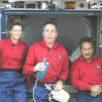 In-flight interviews with Discovery crew