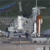Aerial views of crew arriving at pad 39B