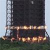 Close-up view of tower blast