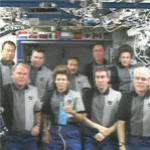 In-flight crew news conference