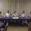 Astronauts have pre-launch breakfast