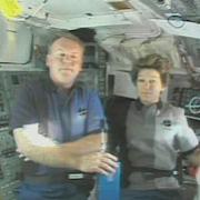 In-flight interviews with Discovery astronauts