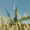 Soyuz rocket on the pad