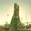 Soyuz rocket lifted upright