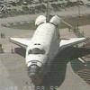 Discovery's departure from hangar